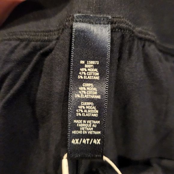 SKIMS Boyfriend Loose Pant Onyx Black sz 4X $58   W-780 - Picture 9 of 13